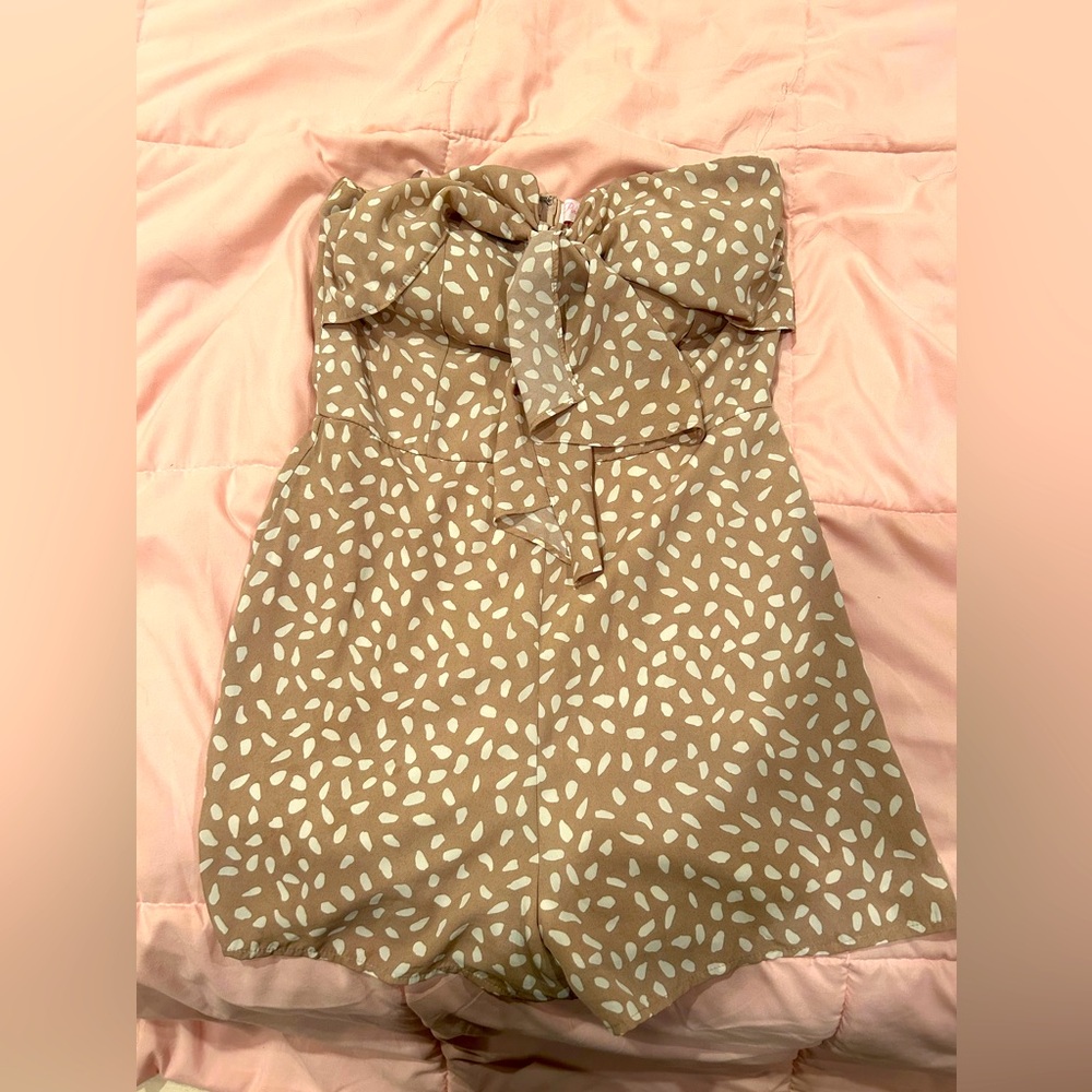 Pink Lily Padded Strapless Romper